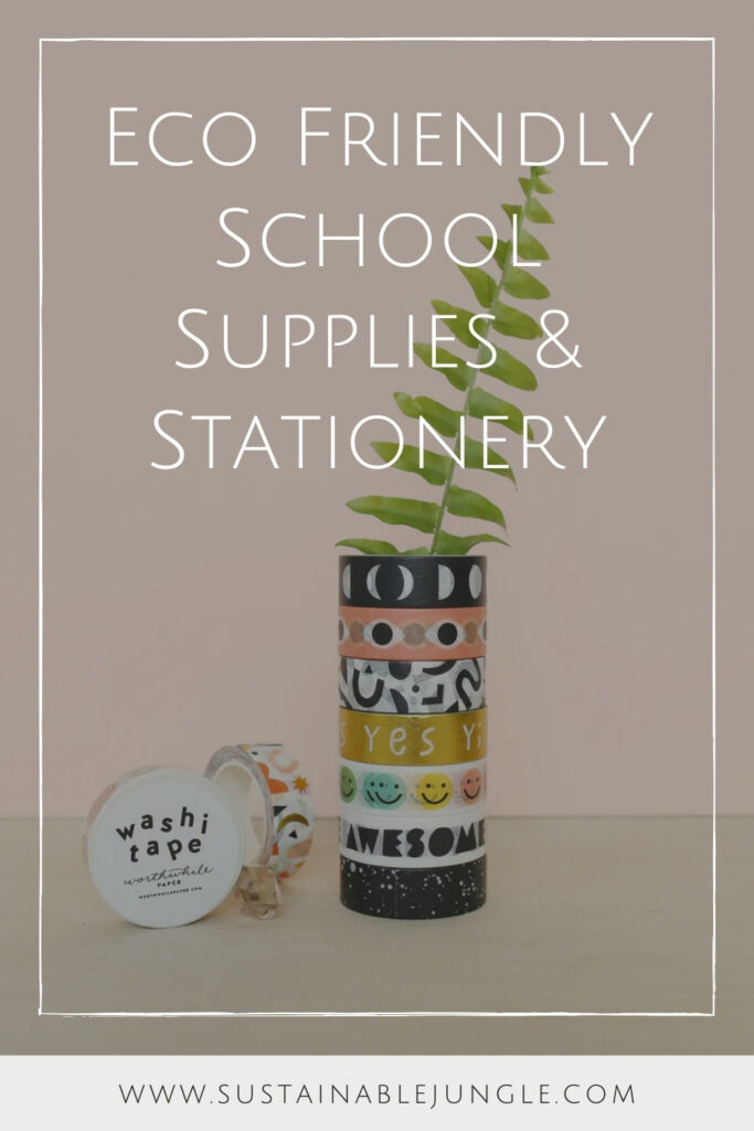 14 Eco Friendly School Supplies & Stationery Brands for an A+ in Sustainability #zerowasteschoolsupplies #ecofriendlyschoolsupplies #sustainablestationery #sustainablejungle Image by Worthwhile Paper