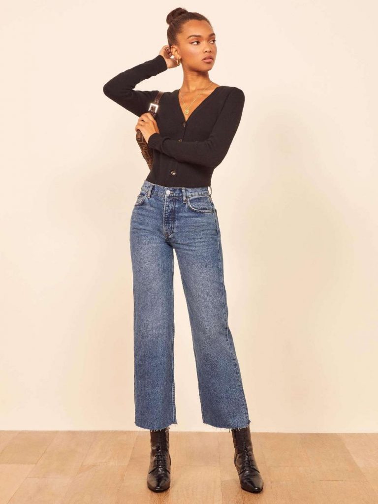 Green is the new blue! For sustainable ethical jeans that is. We’re so impressed with these brands Image by Reformation #ethicaljeans #sustainablejungle