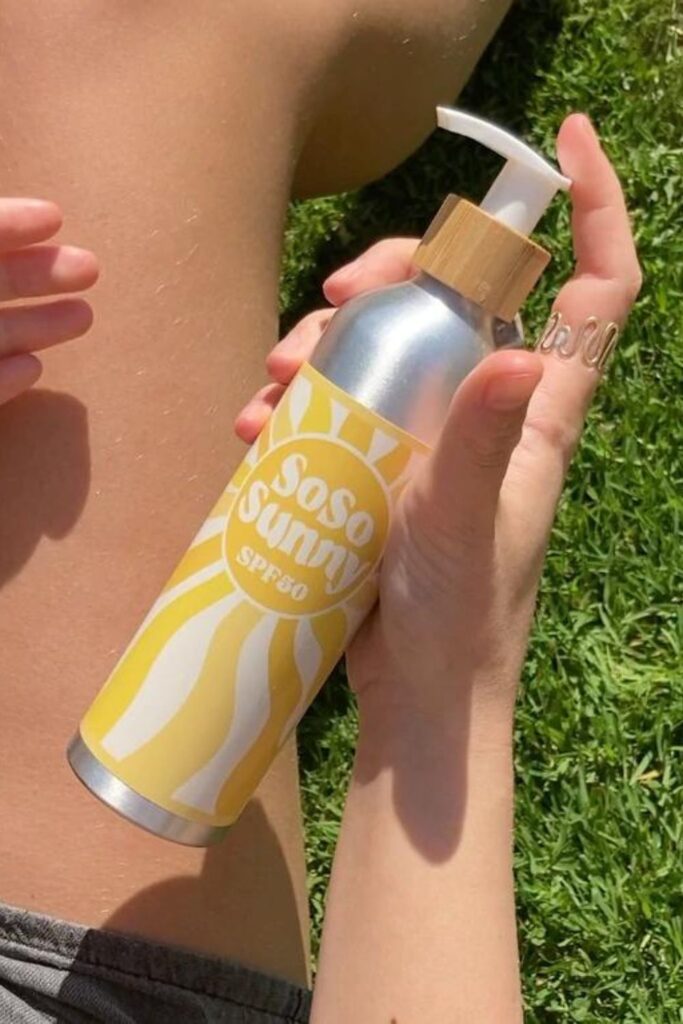 We’ve talked about reef-safe vegan sunscreen before, but this time we’re taking it a step further and looking for the best zero waste sunscreen. After all, plastic bottles aren’t good for the sea either. Image by SoSo Sunny #zerowastesunscreen