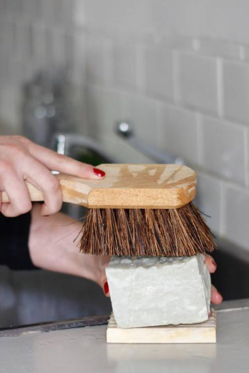 Clean freaks rejoice, zero waste dish soap is one of the easiest zero waste swaps you can make. Image by Bestowed Essentials #zerowastedishsoap #zerowastesoap #zerowaste