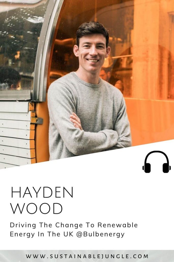 Driving The Change To Renewable Energy In The UK @Bulbenergy with Hayden Wood on the Sustainable Jungle Podcast #sustainablejungle