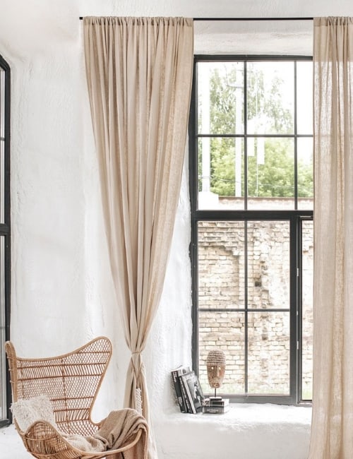 9 Sustainable & Organic Curtains To Blackout Your Room, Not The Planet Image by MagicLinen #organiccurtains #organicblackoutcurtains #sustainablecurtains #organicdrapes #sustainablelinencurtains #sustainablejungle