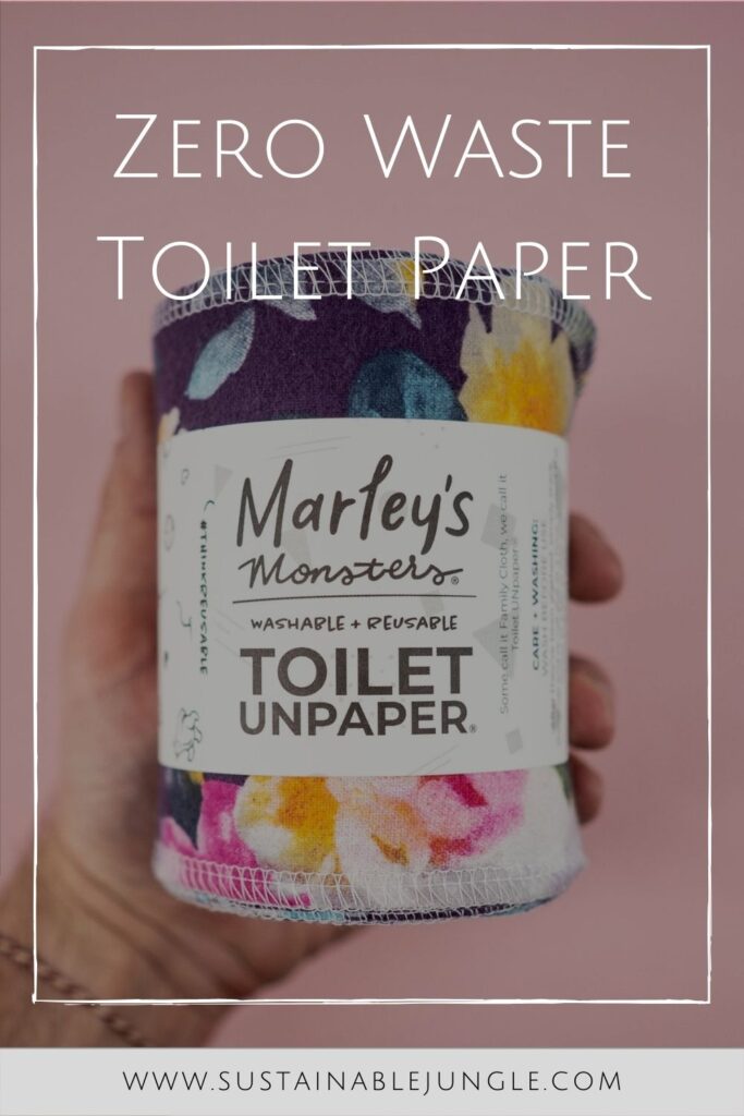 We’re going to get down and dirty and talk about sustainable butts and zero waste toilet paper. Believe it or not, there are more options than you might think! Image by Marley's Monsters #zerowastetoiletpaper #ecofriendlytoiletpaper #sustainablejungle