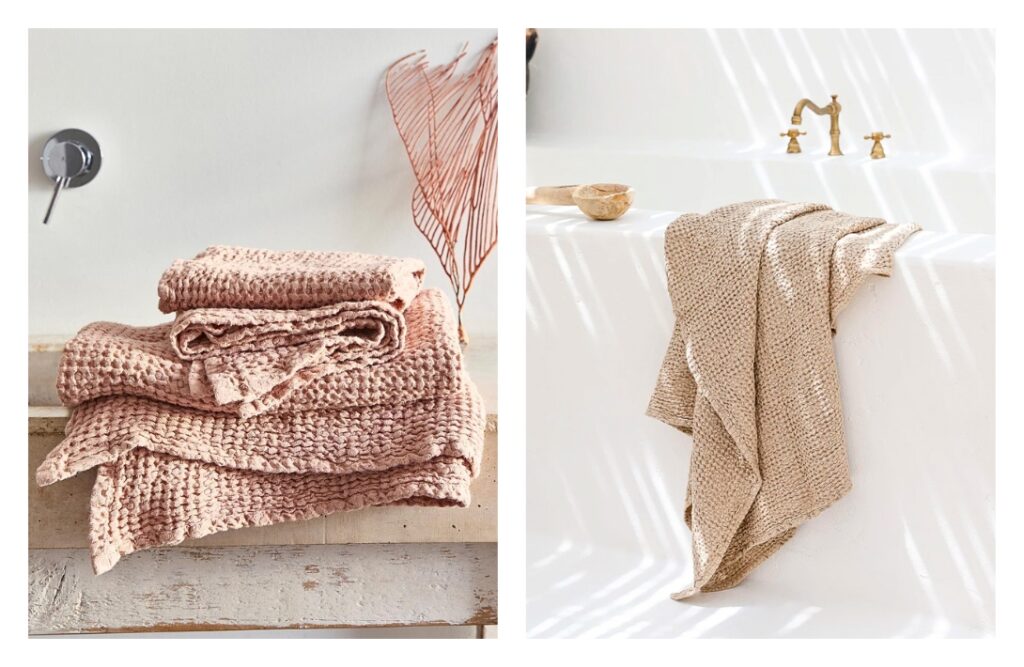 9 Sustainable Towels To Upgrade Your Bathroom And Support The EnvironmentImages by Magic Linen#sustainabletowels #sustainablebathtowels #sustainablekitchentowels #ecofriendlytowels #ecobathtowels #bestecofriendlytowels #sustainablejungle