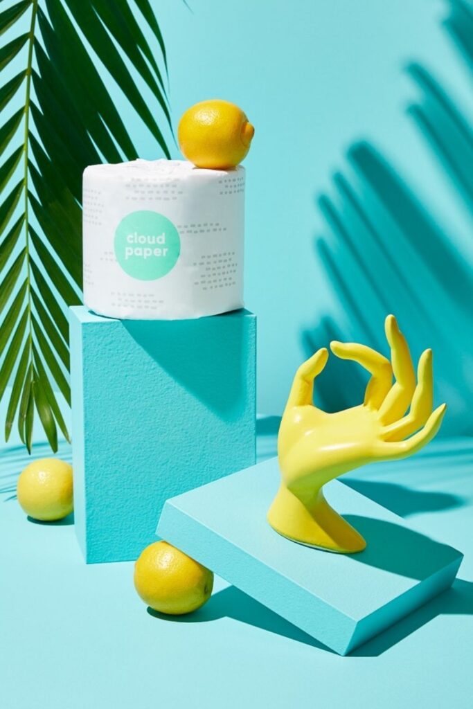 Let’s start giving a s*** about our planet, by starting with the best eco friendly toilet paper. Image by Cloud Paper #ecofriendlytoiletpaper #sustainabletoiletpaper #sustainablejungle