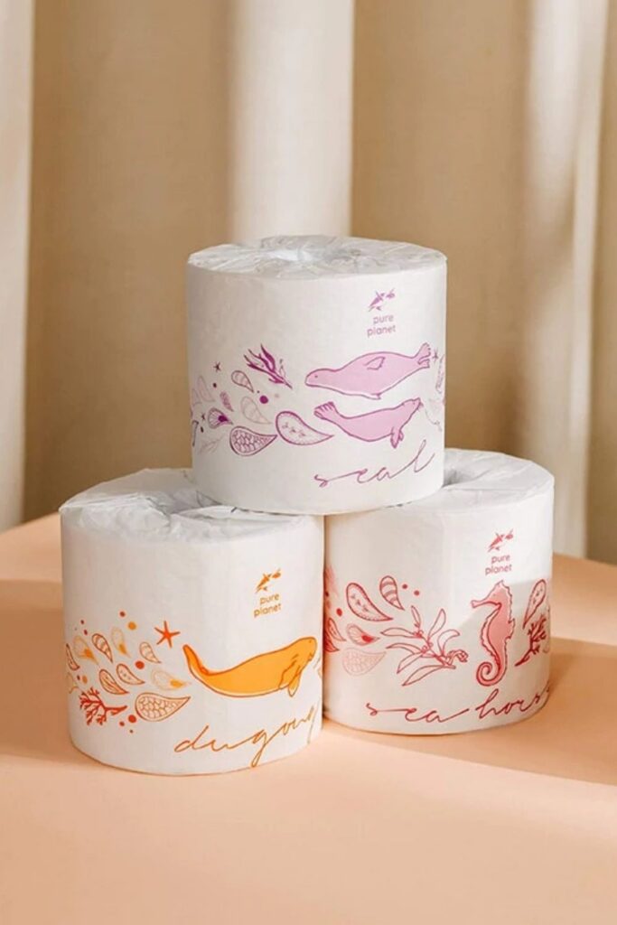 Let’s start giving a s*** about our planet, by starting with the best eco friendly toilet paper. Image by Pure Planet #ecofriendlytoiletpaper #sustainabletoiletpaper #sustainablejungle