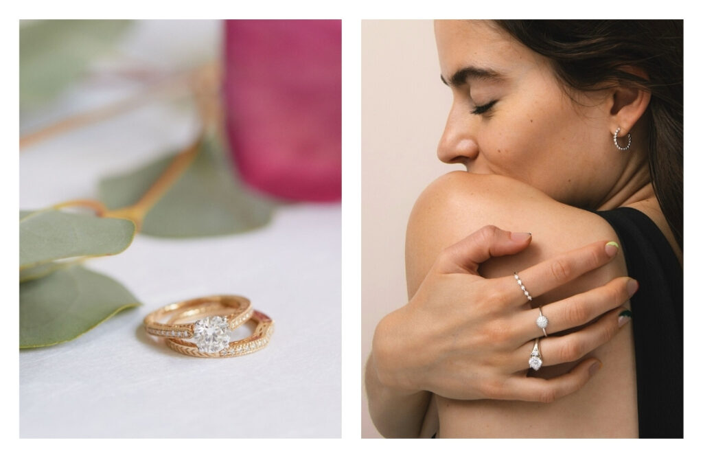13 Eco Friendly Wedding Rings For A Sustainable Start to Forever #ecofriendlyweddingrings #bestecofriendlyweddingrings #ecoweddingrings #ecofriendlyweddingbands #sustainableweddingrings #recycledweddingrings #ethicalweddingrings #environmentallyfriendlyweddingrings #sustainablejungle Images by Clean Origin