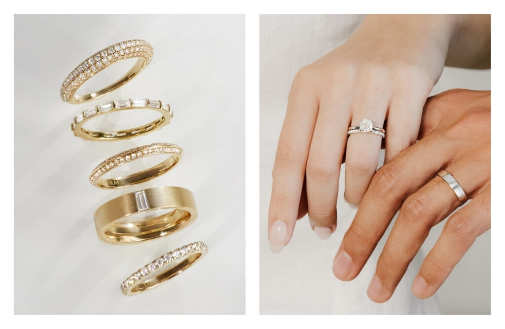 13 Eco Friendly Wedding Rings For A Sustainable Start to Forever #ecofriendlyweddingrings #bestecofriendlyweddingrings #ecoweddingrings #ecofriendlyweddingbands #sustainableweddingrings #recycledweddingrings #ethicalweddingrings #environmentallyfriendlyweddingrings #sustainablejungle Images by VRAI