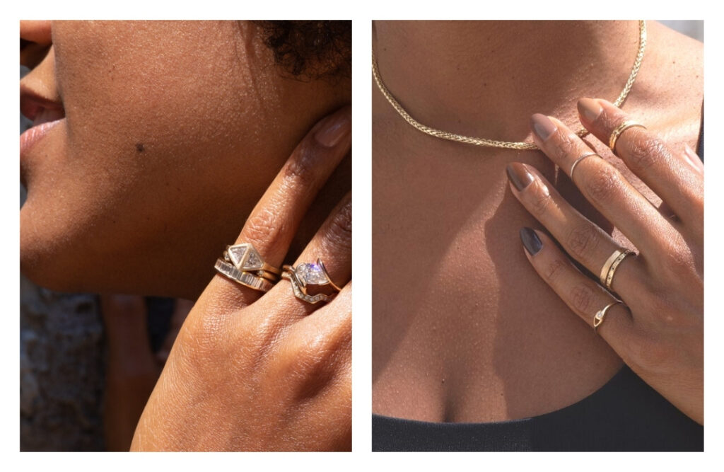 13 Eco Friendly Wedding Rings For A Sustainable Start to Forever #ecofriendlyweddingrings #bestecofriendlyweddingrings #ecoweddingrings #ecofriendlyweddingbands #sustainableweddingrings #recycledweddingrings #ethicalweddingrings #environmentallyfriendlyweddingrings #sustainablejungle Images by Bario Neal