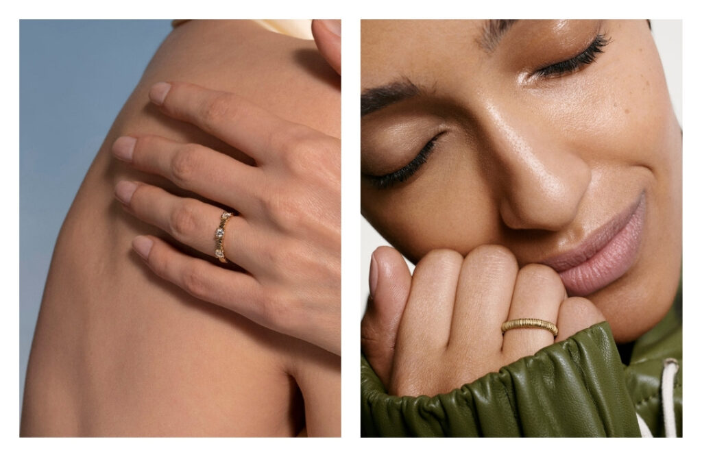 13 Eco Friendly Wedding Rings For A Sustainable Start to Forever #ecofriendlyweddingrings #bestecofriendlyweddingrings #ecoweddingrings #ecofriendlyweddingbands #sustainableweddingrings #recycledweddingrings #ethicalweddingrings #environmentallyfriendlyweddingrings #sustainablejungle Images by Oscar Massin
