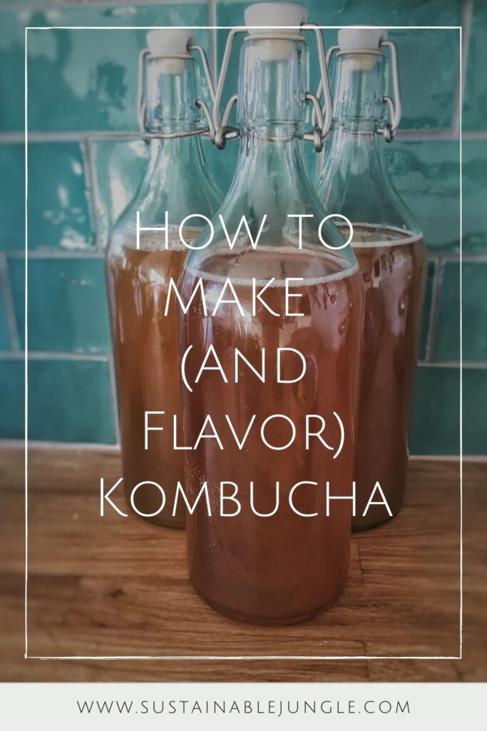 Fermenting is a great tool to have in any food preservation tool belt, which is why we’re thrilled to share our ‘kitchen scrap kombucha,’ and how to flavor kombucha with said scraps. Image by Melanie Rodriguez from Pixabay #howtoflavorkombucha #howtoflavorkombuchawithfruit #howtoflavorhomemadekombucha #sustainablejungle