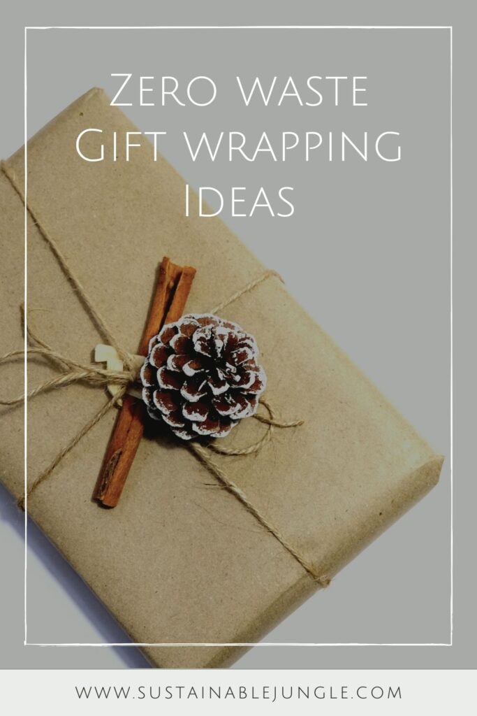 While there are endless possibilities for the creative mind, here are eight zero waste wrapping ideas to surprise your loved one with just a little bit of extra care #zerowastewrapping #sustainablejungle