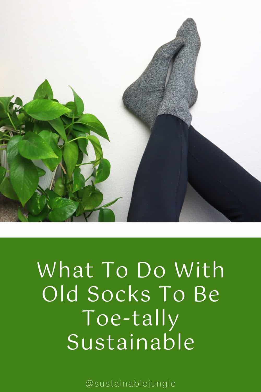 What To Do With Old Socks To Be Toe-tally Sustainable Image by Sustainable Jungle #whattodowitholdsocks #usesforoldsocks #recyclingoldsocks #howtorecycleoldsocks #reuseoldsocks #whattodowithholeysocks #sustainablejungle