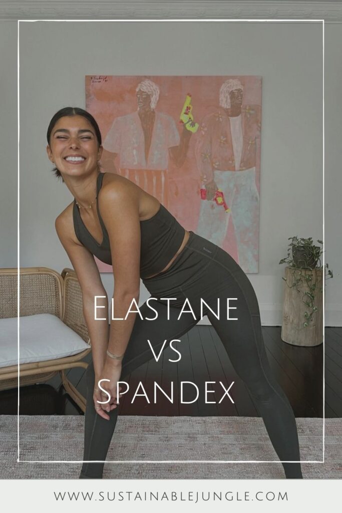 You're probably wearing elastane right now. But also spandex. So let's settle the elastane vs spandex debate once and for all while also looking at this fabric's sustainability... Image by Boody #elastanevsspandex #spandexvselastane #whatisspandex #whatiselastane #iselastanesustainable #isspandexsustainable #sustainablejungle