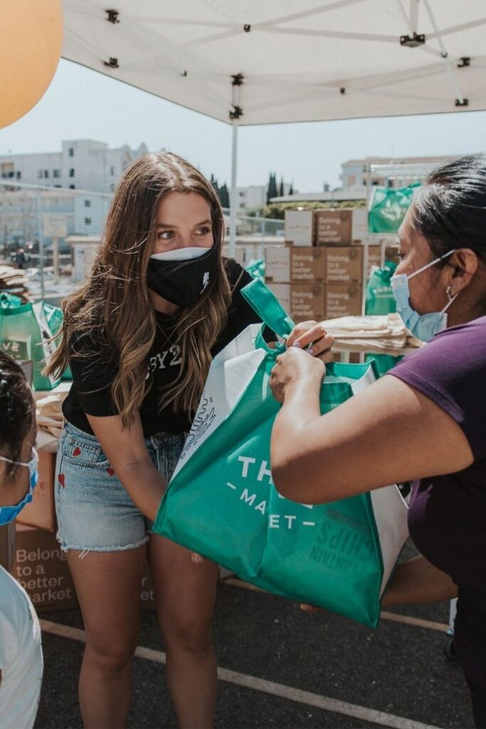 We’re not advocating you go on a shopping spree here. The most sustainable products are those you already own. However, if you do need something new, consider buying from one of these companies that give back. Image by Thrive Market #brandsthatgiveback #brandsthatgivebackwithpurchase #clothingbrandsthatgiveback #fashionbrandsthatgiveback #brandsthatgivebacktocharity