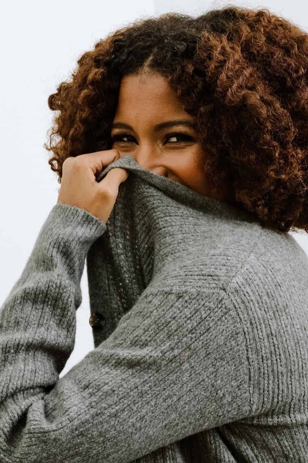 When chilly, blustery days come knocking, sweaters are essential to have. Knitted natural fabrics can warm your body, and fair trade sweaters can warm your body and your heart. Image by ABLE #fairtradesweaters #sustainablesweaters #sustainablejungle