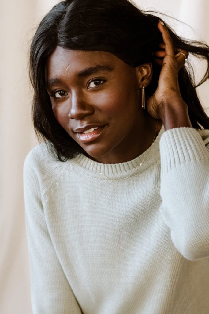 When chilly, blustery days come knocking, sweaters are essential to have. Knitted natural fabrics can warm your body, and fair trade sweaters can warm your body and your heart. Image by ABLE #fairtradesweaters #sustainablesweaters #sustainablejungle
