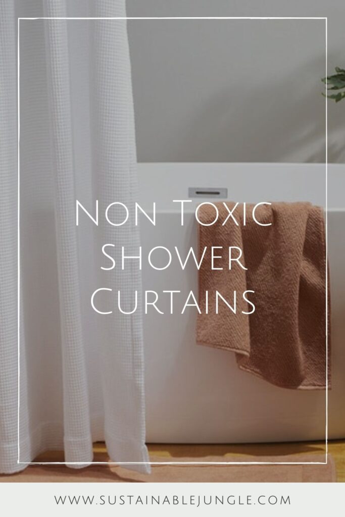 Your bathroom, your au naturale sanctuary. And the last place you want toxins. By choosing a non toxic shower curtain, you can still enjoy a hot shower without the health and environmental concerns. Image by Coyuchi #nontoxicshowercurtains #nontoxicshowercurtainliners #bestnontoxicshowercurtains #bestnontoxicshowercurtainliners