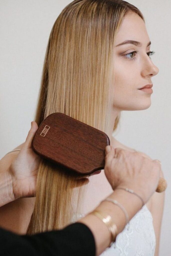 Planet aside, our hair deserves better than plastic hair brushes that damage hair follicles and do a poor job of spreading natural oils. Eco friendly hair brushes to the rescue! Image by Bristle Brush Co. #ecofriendlyhairbrushes #sustainablehairbrushes #sustainablejungle