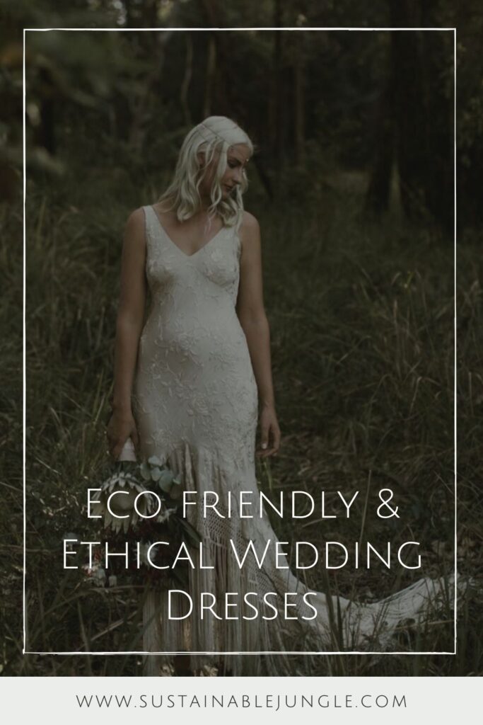 Here comes the bride, all dressed in... an eco friendly and ethical wedding dress! If there’s ever been a day to dress with heart, “the big day” is it... Image by Lost In Paris Bridal #ethicalweddingdresses #ecofriendlyweddingdresses #sustainablejungle