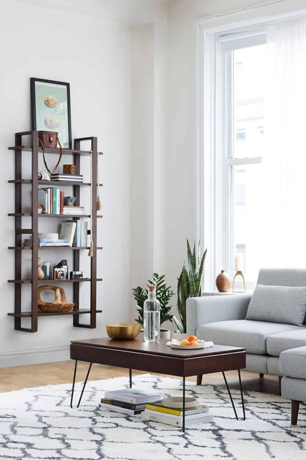 We especially don’t want a flimsy coffee table that barely makes it to the second cup, which is why we’d rather stick with long-lasting and non-toxic eco friendly coffee tables. Image by Burrow #ecofriendlycoffeetables #sustainablecoffeetable #sustainablejungle