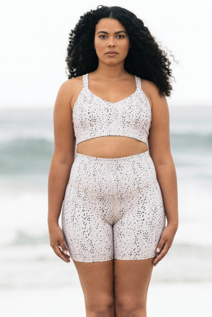 From spin class to just sitting around, ethical and sustainable bike shorts are consciously comfy and all the rage these days… Image by DK Active #sustainablebikeshorts #ethicalbikeshorts #sustainablejungle
