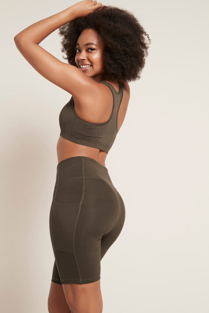 From spin class to just sitting around, ethical and sustainable bike shorts are consciously comfy and all the rage these days… Image by Boody #sustainablebikeshorts #ethicalbikeshorts #sustainablejungle