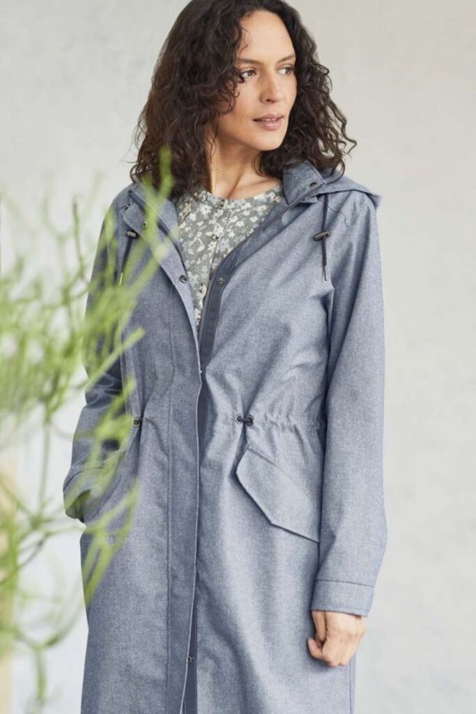 Climate change means more rainy days—making eco friendly rain jackets and coats a necessity. So we’ve weather-proofed our wardrobe considerations to find the best sustainable raincoats for you. Image by Thought #sustainablerainjackets #bestsustainablerainjackets #ecofriendlyrainjackets #sustainableraincoats #bestsustainableraincoats