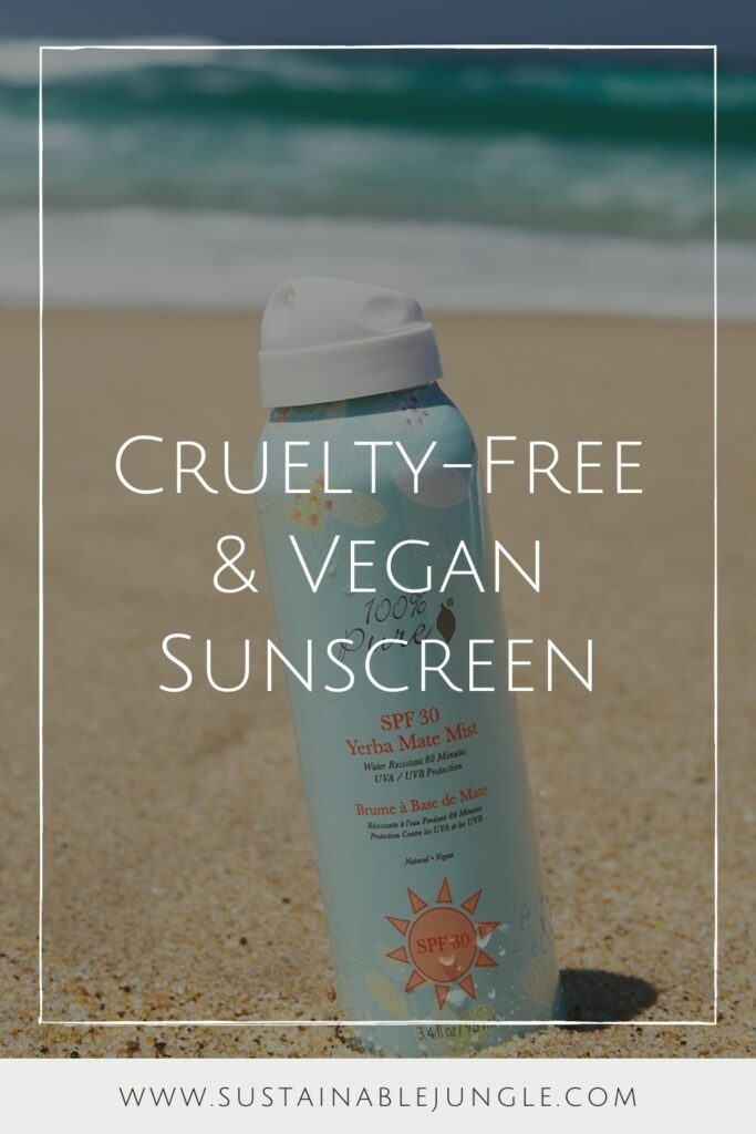 Conventional sunscreen may protect our skin (sort of), but not our animals or our planet. So, we’ve set out to find the cross-section of the best cruelty free sunscreen and vegan sunscreen. Image by 100% Pure #vegansunscreen #bestvegansunscreen #crueltyfreesunscreen #bestcrueltyfreesunscreen #veganfacesunscreen #crueltyfreefacesunscreen #organicvegansunscreen