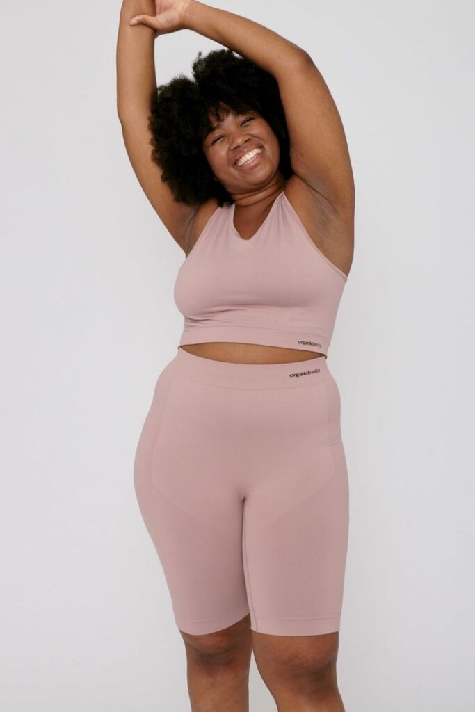 From spin class to just sitting around, ethical and sustainable bike shorts are consciously comfy and all the rage these days… Image by Organic Basics #sustainablebikeshorts #ethicalbikeshorts #sustainablejungle