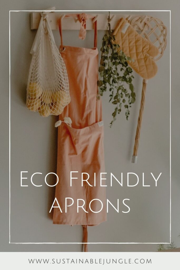 Let’s make like bread and rise toward a more conscious kitchen with eco friendly aprons… Image by Full Circle Home #ecofriendlyaprons #bestecofriendlyaprons #ecofriendlycookingaprons #ecofriendlyapronswithpockets #organicaprons #bestorganicaprons #sustainablejungle