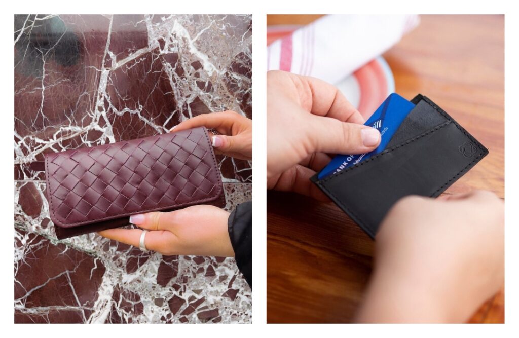 Luxury Faux Leather Slim Phone Wallet Case with Built-in Card