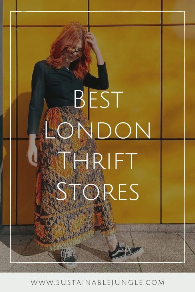 With bustling markets, chic boutiques, and reworked vintage brands, London thrift stores are heaven on earth for eco-conscious fashionistas. So if you’re wondering which London second-hand shops are most worthy of a visit, this list is for you. Image by Beyond Retro #londonthriftstores #sustainablejungle