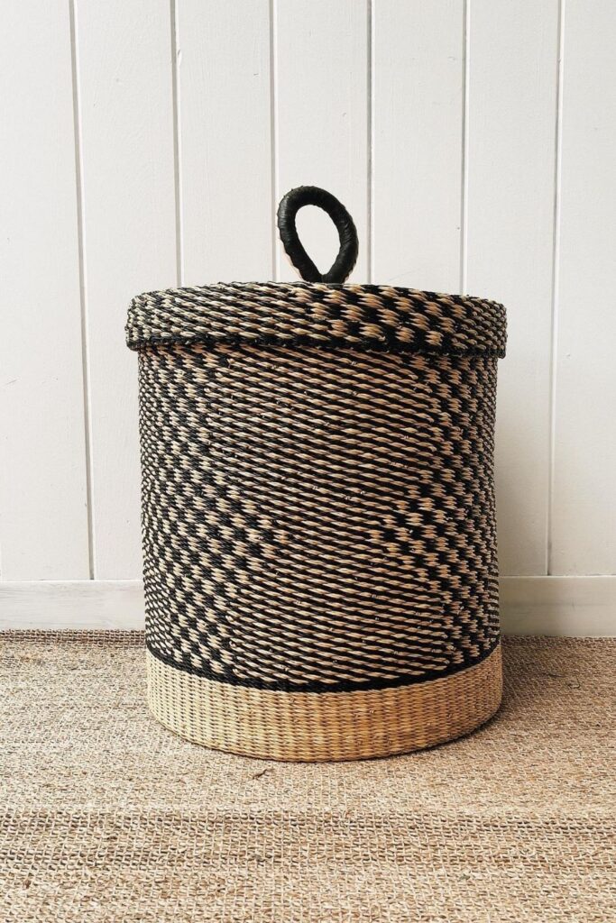 If you’re close to throwing in the towel, our list of sustainable laundry baskets might help take a [laundry] load off your mind. Image by Sarep + Rose #sustainablelaundrybasket #ecofriendlylaundrybaskets #sustainablejungle