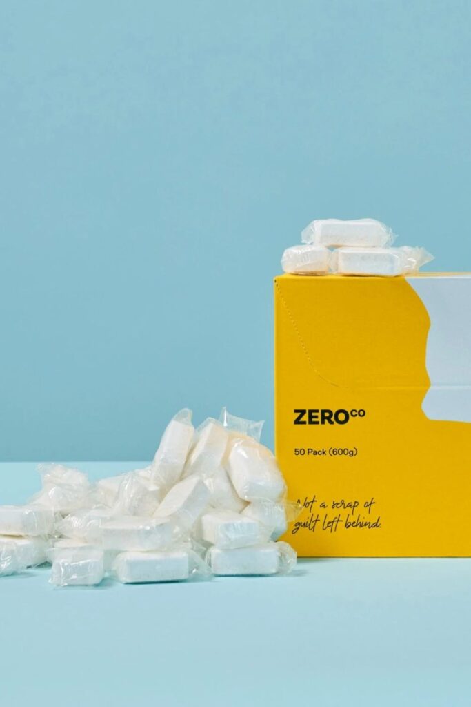 Washing dishes is such a chore. Thank goodness for dishwashers.With eco friendly dishwasher tablets we can take a load off ourselves while also taking a load off the planet. Image by Zero Co #ecofriendlydishwashertablets #ecodishwashertablets #sustainablejungle