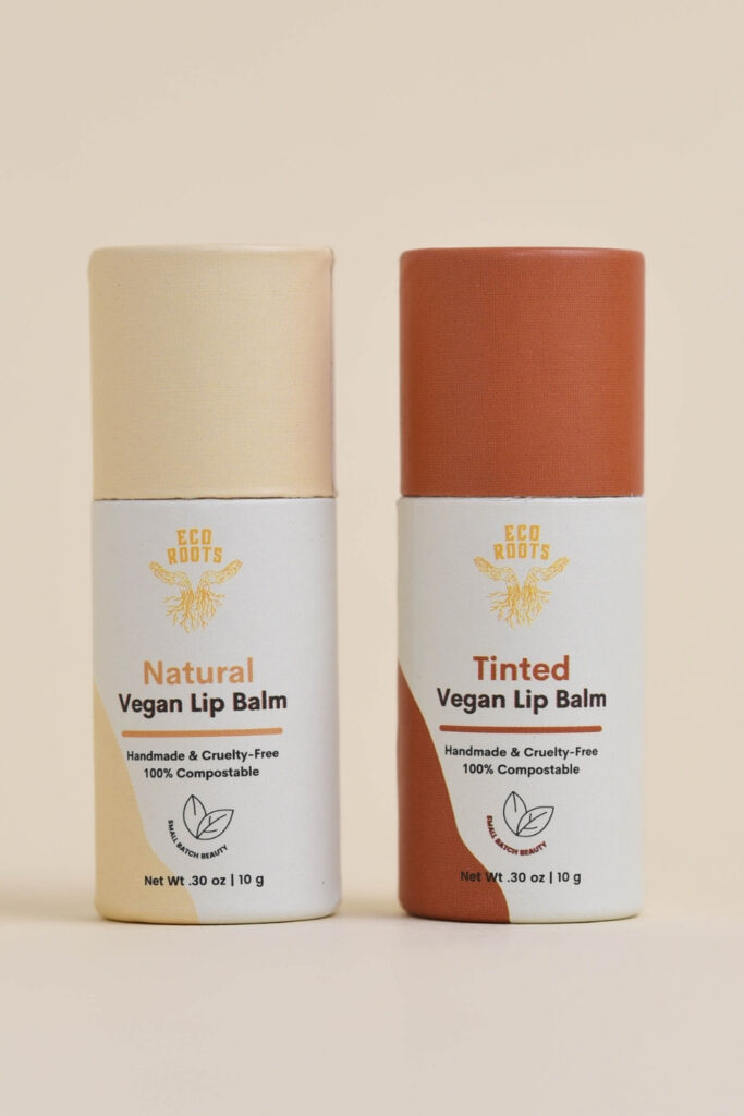 Lip balm is lovely. Lip balm in a plastic container. Ehh…not so much, so we’re zipping our lips to any single-use plastics with zero waste lip balms. Image by EcoRoots #zerowastelipbalm #sustainablejungle