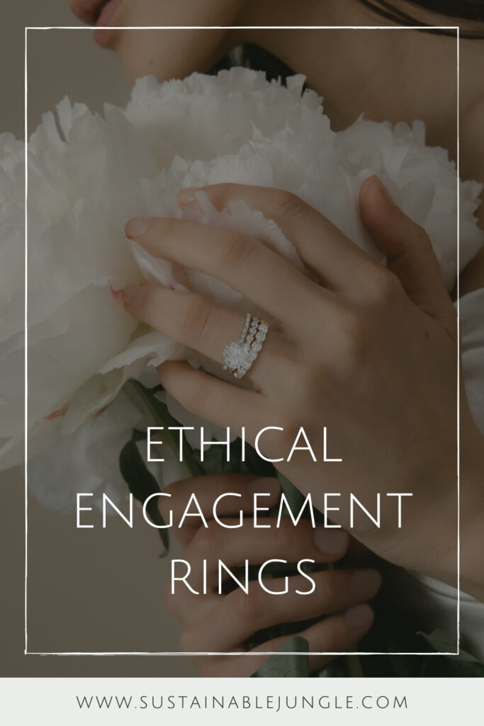 These makers of eco friendly and ethical engagement rings show transparency, socially-responsible sourcing, and sustainable materials that make diamonds shine all the brighter. Image by Clean Origin #ethicalengagementrings #sustainableengagementrings #sustainablejungle