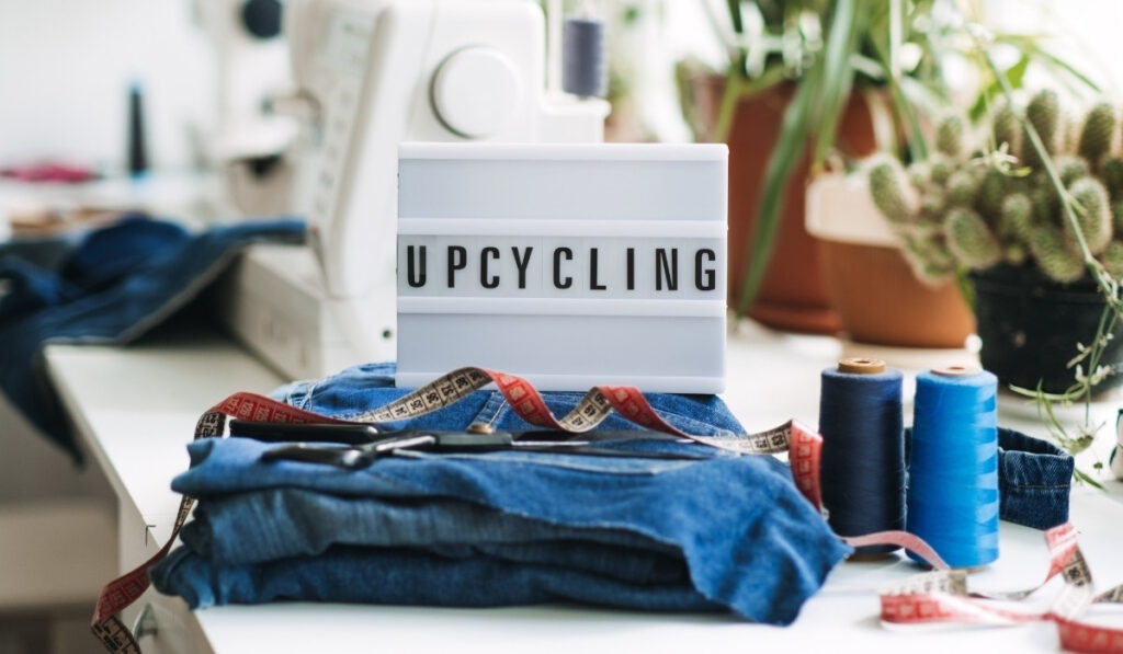 Zero waste fashion brands and designers are embracing the concept of circularity. But what is upcycled clothing and what are the benefits of upcycling… Image by Irynakhabliuk via Canva Pro #whatisupcycledclothing #whatisupcycledfashion #whatarethebenefitsofupcycledclothing #upcyclingvsrecycling #upcyclingvsdowncycling #sustainablejungle