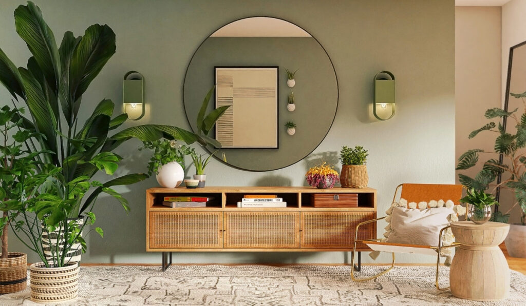 What springs to mind when you hear the words “sustainable interior design”? Reclaimed wood, minimalist interiors, mossy walls… Image by Spacejoy via Unsplash #sustainableinteriordesign #sustainableinteriordesignmaterials #sustainableinteriordesignproducts #whatissustainableinteriordesign #sustainablehomeinteriordesign #ecofriendlyinteriordesign #sustainablejungle