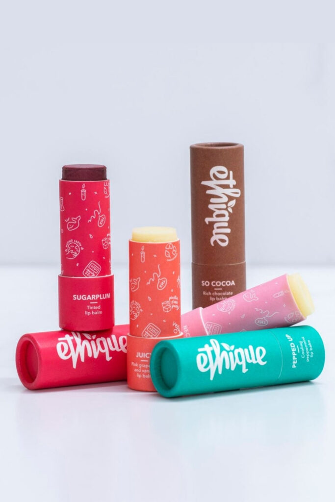 Lip balm is lovely. Lip balm in a plastic container. Ehh…not so much, so we’re zipping our lips to any single-use plastics with zero waste lip balms. Image by Ethique #zerowastelipbalm #sustainablejungle