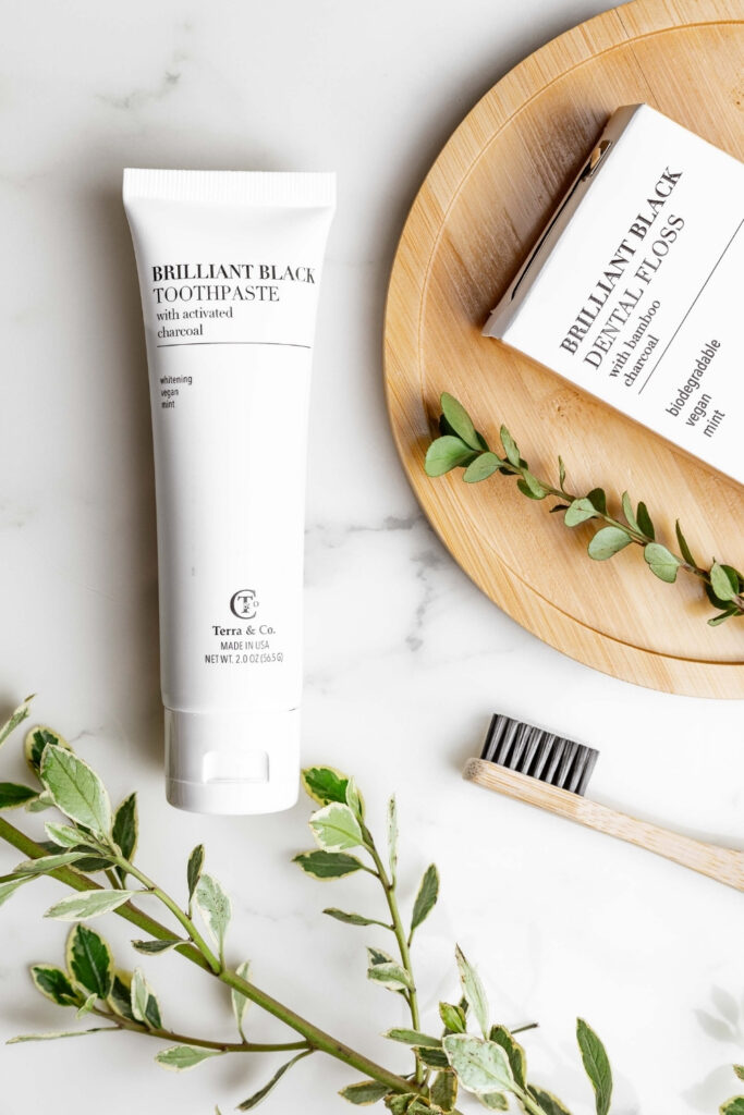 If you’re looking for a planet friendly way to polish your smile, palm oil free toothpaste is positively tooth-tastic way to brush.  Image by Terra & Co. #palmoilfreetoothpaste #bestpalmoilfreetoothpaste  #palmoilfreetoothpastebrands #sustainablejungle