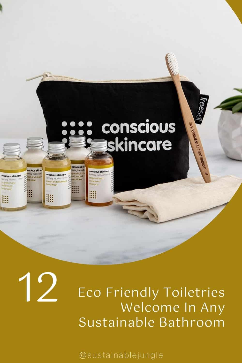 12 Eco Friendly Toiletries Welcome In Any Sustainable Bathroom #ecofriendlytoiletries #mensecofriendlytoiletries #womensecofriendlytoiletries #bestecofriendlytoiletries #ecofriendlytoiletryproducts #sustainabletoiletries #sustainablejungle Image by Conscious Skincare