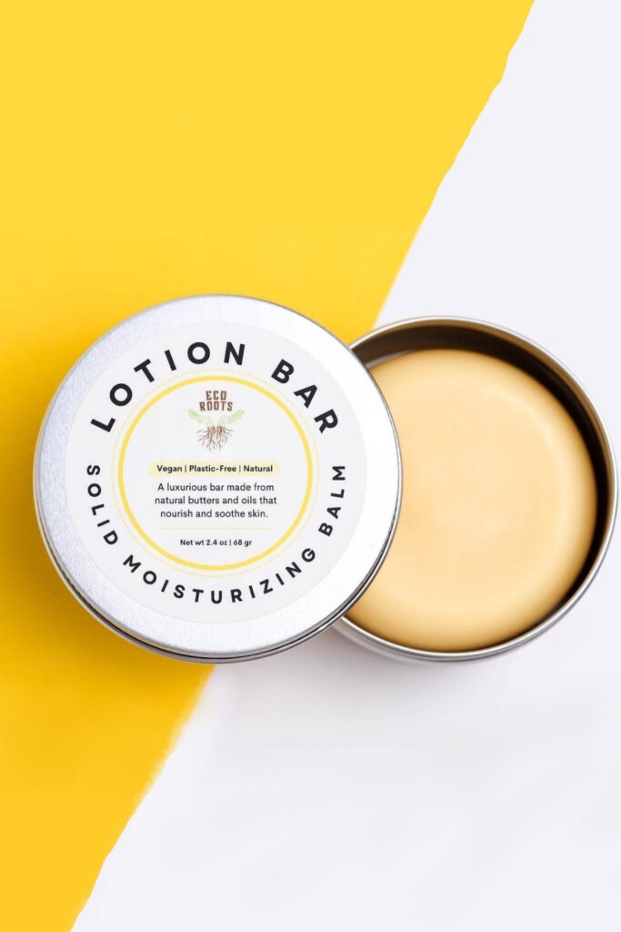 Zero Waste Lotions Who Are All About Plastic Free Pampering #zerowastelotion #bestzerowastelotion #zerowastebodylotion #zerowastelotionbar #plasticfreelotion #beestplasticfreelotion Image by EcoRoots