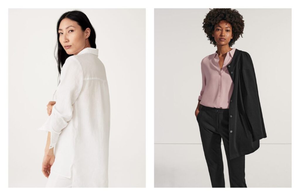 Sustainable Work Clothing: 11 Brands to Ethically Dress for Success #sustainableworkclothing #sustainableclothingforwork #sustainableclothingbrandsforwork #sustainableworkclothes #sustainableworkwear #ethicalworkclothing #sustainablejungle Image by Eileen Fisher