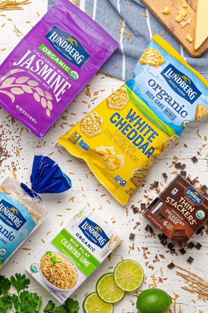 Eat for the Earth with These 13 Sustainable Food Brands #sustainablefoodbrands #whatarethemostsustainablefoodbrands #whatarethebestsustainablefoodbrands #sustainablefoodcompanies #topsustainablefoodbrands #sustainablejungle Image by Lundberg Family Farms