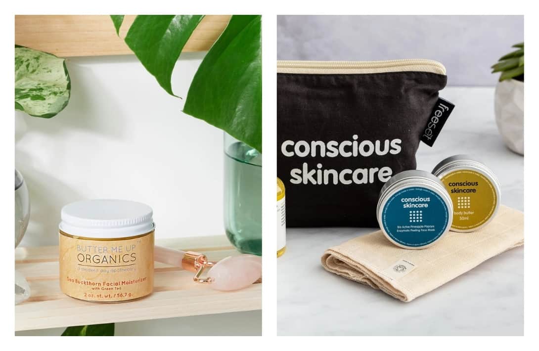 12 Eco Friendly Toiletries Welcome In Any Sustainable Bathroom #ecofriendlytoiletries #mensecofriendlytoiletries #womensecofriendlytoiletries #bestecofriendlytoiletries #ecofriendlytoiletryproducts #sustainabletoiletries #sustainablejungle Images by Butter Me Up Organics and Conscious Skincare