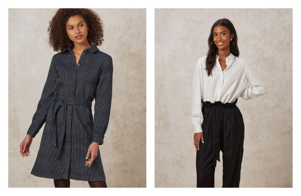 Sustainable Work Clothing: 11 Brands to Ethically Dress for Success #sustainableworkclothing #sustainableclothingforwork #sustainableclothingbrandsforwork #sustainableworkclothes #sustainableworkwear #ethicalworkclothing #sustainablejungle Image by People Tree