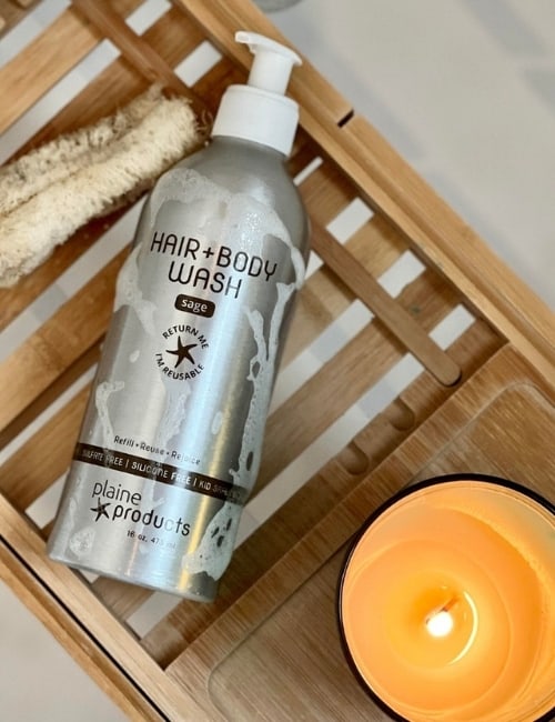 Body Wash Refills: 11 Zero Waste Ways To A Sustainable Scrub #bodywashrefills #bulkbodywashrefills #bodywashrefillpouch #bodywashrefillpack #zerowastebodywashrefills #bestbodywashrefills #zerowastebodywash #bestzerowastebodywash #zerowasteliquidbodywash #menszerowastebodywash #sustainablejungle Image by Plaine Products