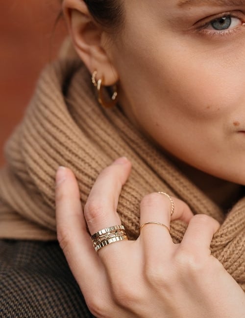 13 Sustainable Jewelry Brands For The Most Ethical Bling #sustainablejewelrybrands #ethicaljewelrybrands #ethicalfinejewelrybrands #ecofriendlyjewelry #ecofriendlysustainablejewelrybrands #sustainablejungle Image by Aurate