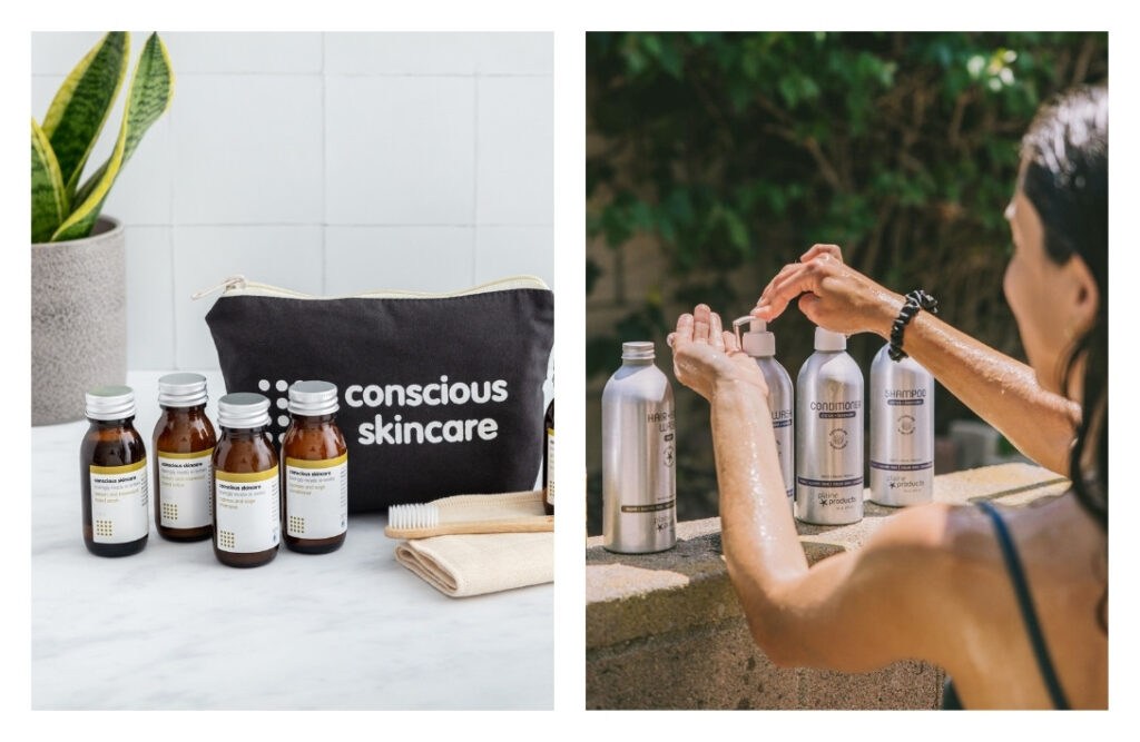 12 Eco Friendly Toiletries Welcome In Any Sustainable Bathroom #ecofriendlytoiletries #mensecofriendlytoiletries #womensecofriendlytoiletries #bestecofriendlytoiletries #ecofriendlytoiletryproducts #sustainabletoiletries #sustainablejungle Images by Conscious Skincare and Plaine Products